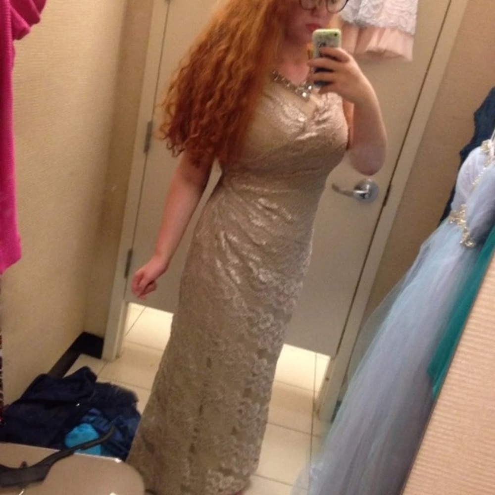 Unworn Beaded Formal Dress Shimmer